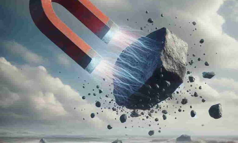 عند سقوط حجر على الأرض فإن الأرض والحجر يجذب كل منهما الاخر فما تفسير ذلك