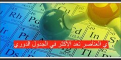 أي العناصر تعد الأكثر في الجدول الدوري