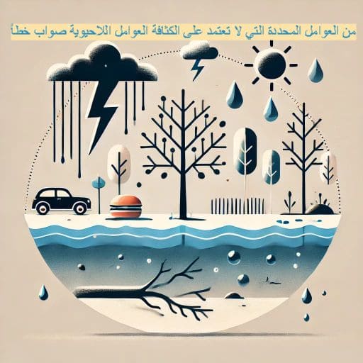 من العوامل المحددة التي لا تعتمد على الكثافة العوامل اللاحيوية صواب خطأ