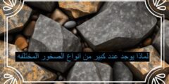 لماذا يوجد عدد كبير من انواع الصخور المختلفه
