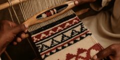 النسيج اليدوي واحد من أهم الصناعات التي تتميز بها الجزيرة العربية قديما