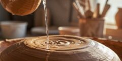 عند اضافة نسبة من الماء داخل الطين الصلصال فإننا نستطيع ان نقول انه اكتسب هنا رطوبة