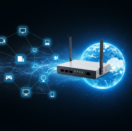 يعمل المودم كجسر بين شبكتك المحلية والانترنت من خلال مزود خدمة انترنت isp