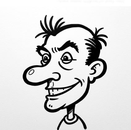 رسم الشخصية الكاريكاتيرية لابد ان تتميز بالبساطة والوضوح.