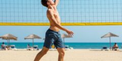 يمكن للاعب الكرة الطائرة ضرب الكرة من خارج نطاق الشبكة مع وجودها في جو الملعب