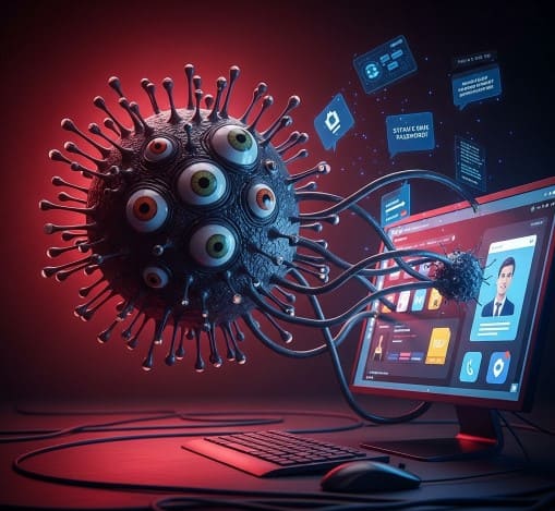 فيروس يستخدم في جمع المعلومات عن المستخدمين دون علمهم