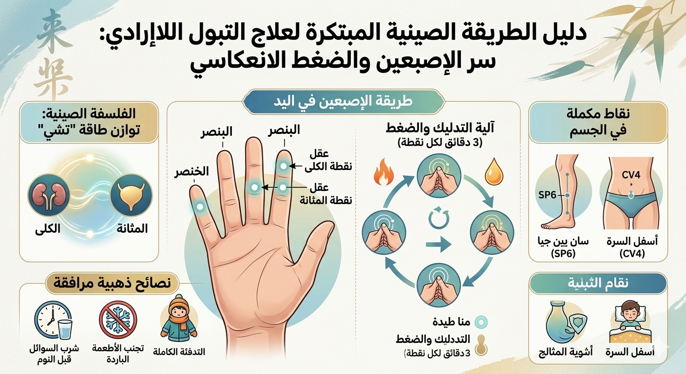 الطريقة الصينية المبتكرة لعلاج التبول اللاإرادي الليلي
