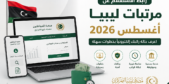 رابط الاستعلام عن مرتبات ليبيا أغسطس 2026 عبر منظومة راتبك لحظي