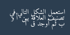 استعمل الشكل التالي في تصنيف العلاقة بين  أ و  ب ثم أوجد ق  أ