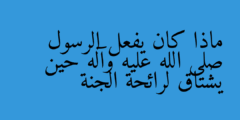 ماذا كان يفعل الرسول صلى الله عليه وآله حين يشتاق لرائحة الجنة