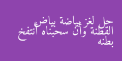 حل لغز بياضة بياض القطنة وأن سحبناه أنتفخ بطنه