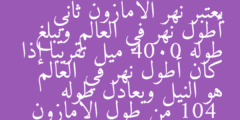 يعتبر نهر الأمازون ثاني أطول نهر في العالم ويبلغ طوله 4000 ميل تقريبا إذا كان أطول نهر في العالم هو النيل ويعادل طوله 104  من طول الأمازون