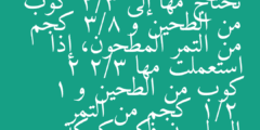 لصنع كعكة تمر واحدة تحتاج مها إلى 2/3 كوب من الطحين و 3/8 كجم من التمر المطحون، إذا استعملت مها 2 2/3 كوب من الطحين و 1 1/2 كجم من التمر المطحون فكم كعكة تصنع؟