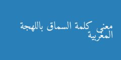 معنى كلمة السماق باللهجة المغربية