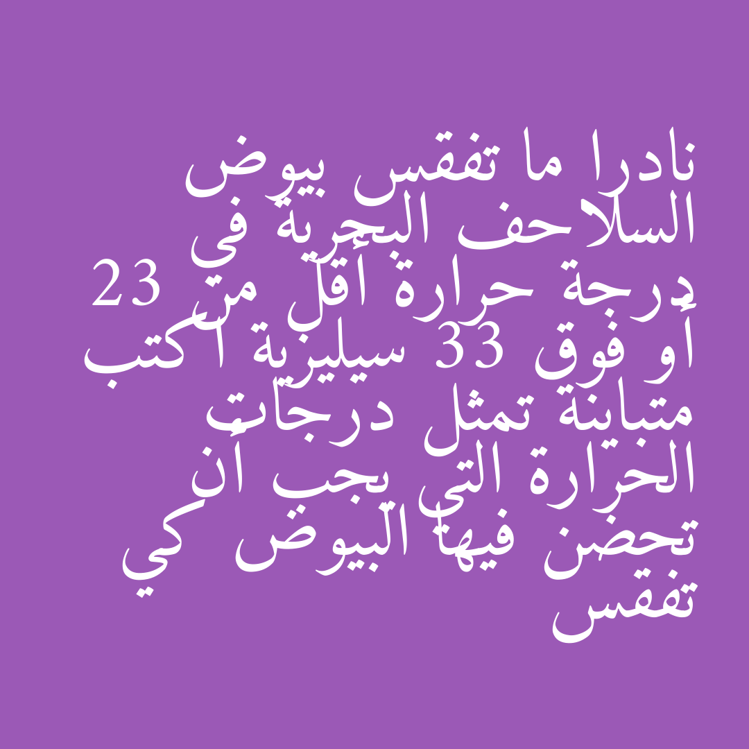 نادرا ما تفقس بيوض السلاحف البحرية في درجة حرارة أقل من 23 أو فوق 33 سيليزية اكتب متباينة تمثل درجات الحرارة التي يجب أن تحضن فيها البيوض كي تفقس