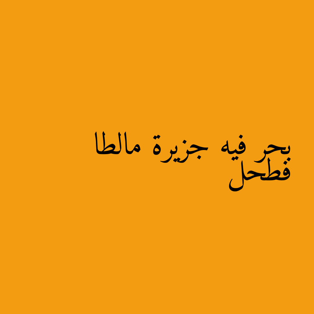 بحر فيه جزيرة مالطا فطحل