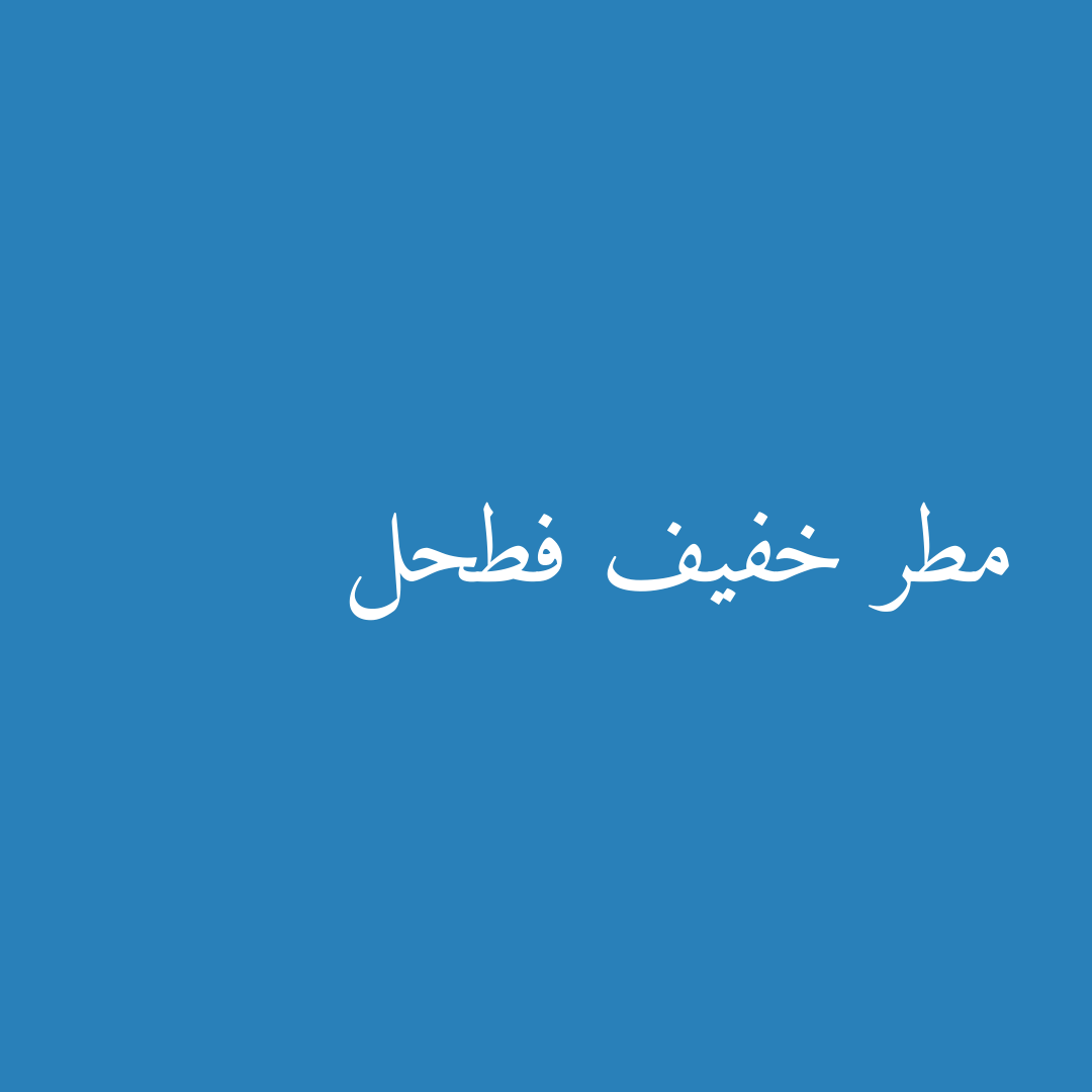 مطر خفيف فطحل