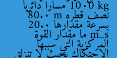 تدخل سيارة كتلتها 1000 kg مسارا دائريا نصف قطره 80.0 m بسرعة مقدارها 20.0 m_s ما مقدار القوة المركزية التي سببها الاحتكاك بحيث لا تنزلق السيارة