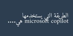 الطريقة التي يستخدمها microsoft copilot هي….
