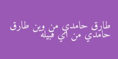 طارق حامدي من وين طارق حامدي من اي قبيله