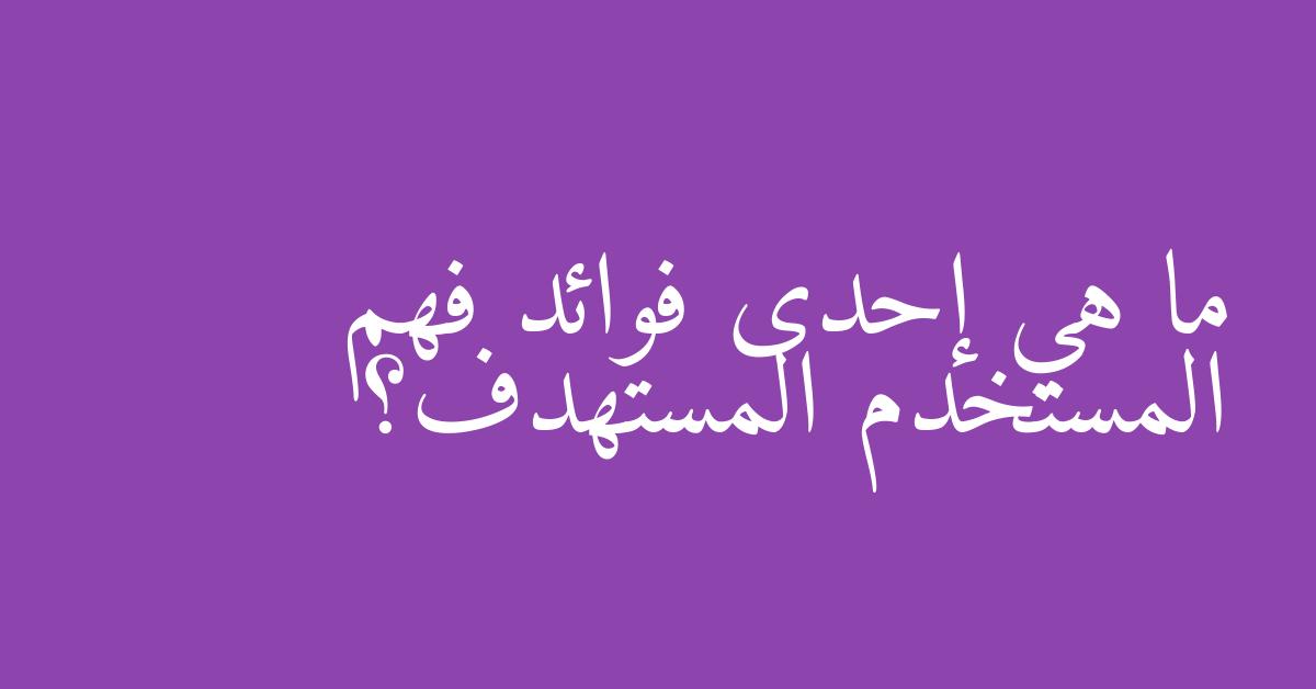 ما هي إحدى فوائد فهم المستخدم المستهدف؟