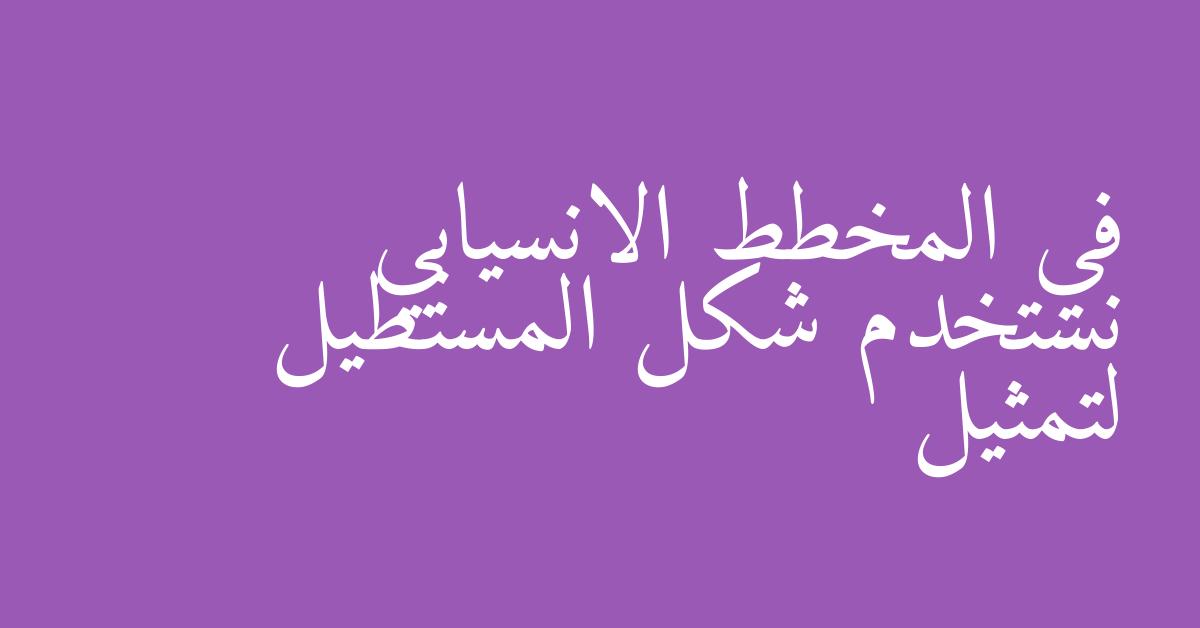 في المخطط الانسيابي نستخدم شكل المستطيل لتمثيل
