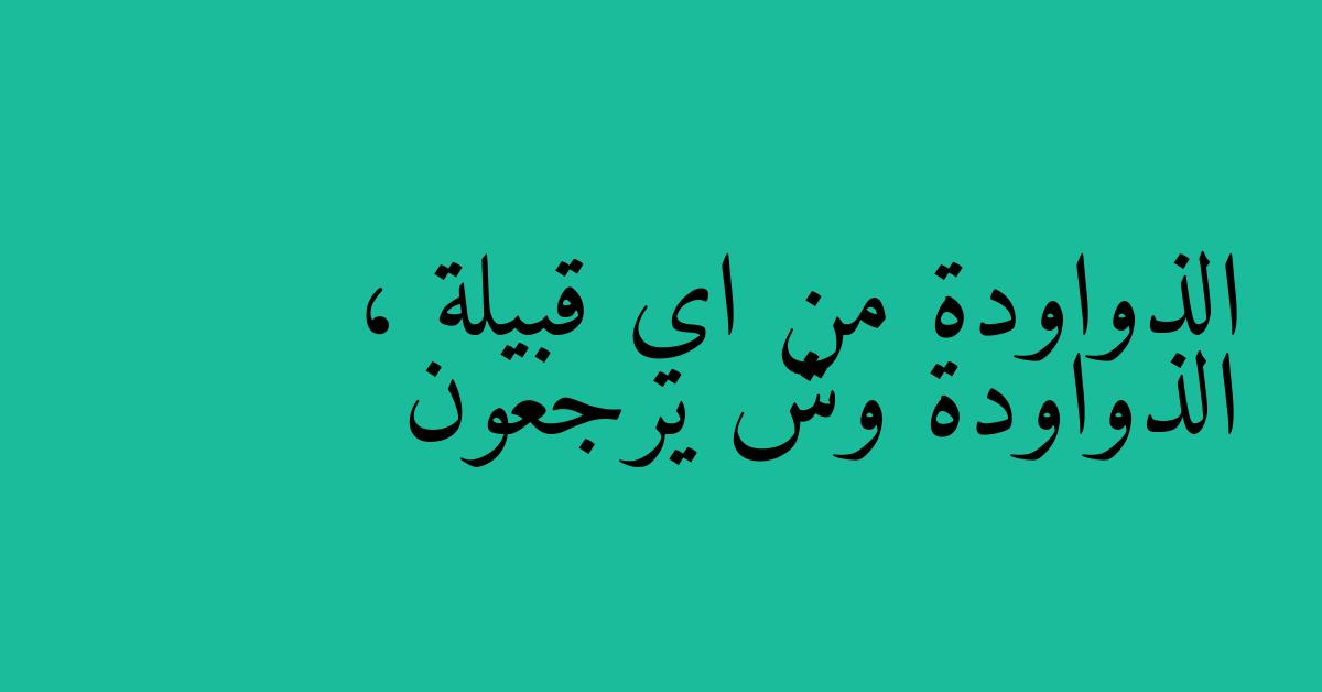 الذواودة من اي قبيلة ، الذواودة وش يرجعون