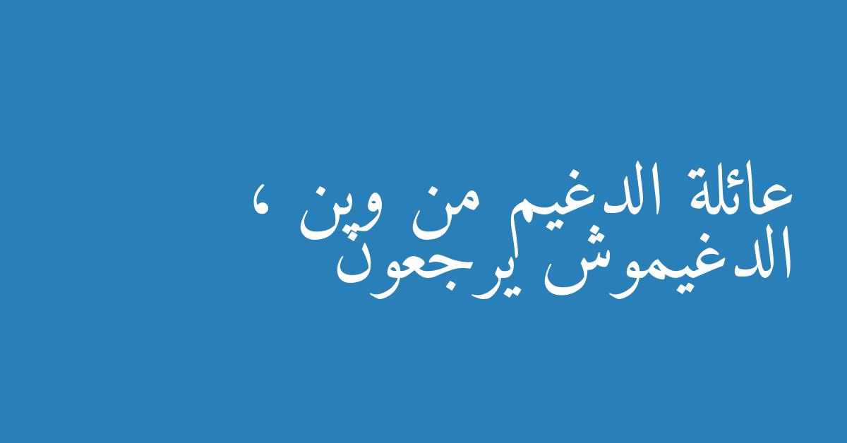 عائلة الدغيم من وين ، الدغيموش يرجعون