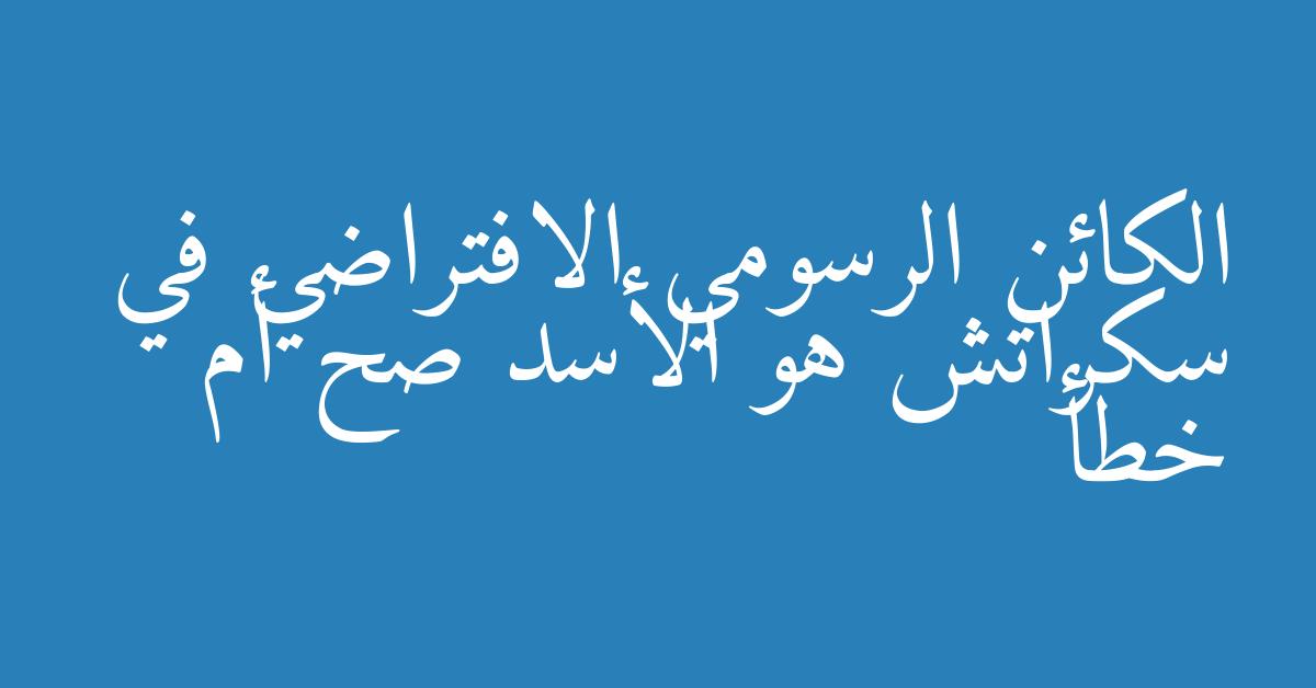 الكائن الرسومي الافتراضي في سكراتش هو الأسد صح أم خطأ