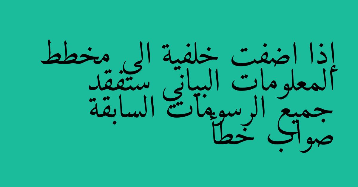 إذا اضفت خلفية الى مخطط المعلومات البياني ستفقد جميع الرسومات السابقة صواب خطأ