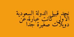 نجد قبيل الدولة السعودية الأولى كانت عبارة عن دويلات صغيرة جداً