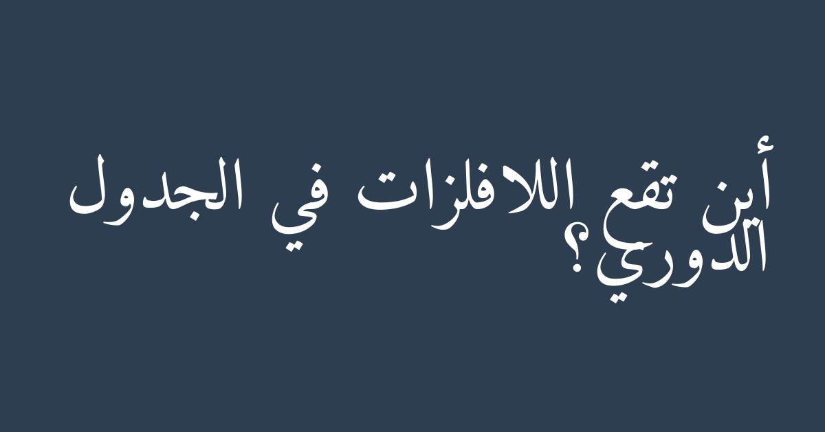 أين تقع اللافلزات في الجدول الدوري؟
